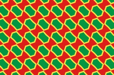 Kongo Cumhuriyeti bayrağının renklerinde geometrik desen. Kongo Cumhuriyeti 'nin renkleri.