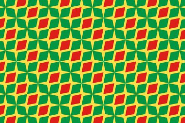 Kongo Cumhuriyeti bayrağının renklerinde geometrik desen. Kongo Cumhuriyeti 'nin renkleri.