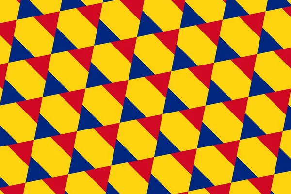 Patrón Geométrico Los Colores Bandera Nacional Rumania Los Colores Rumania — Foto de Stock