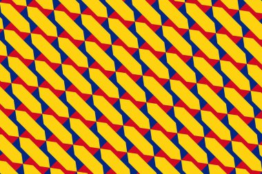 Romanya bayrağının renklerinde geometrik desen. Romanya 'nın renkleri.