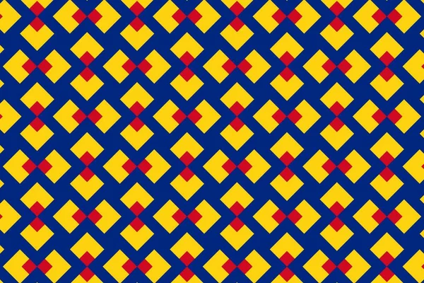 Геометрический Узор Цветах Национального Флага Румынии Цвета Румынии — стоковое фото