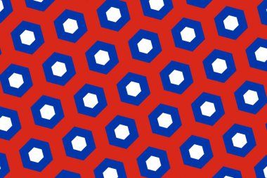 Rusya bayrağının renklerinde geometrik desen. Rusya 'nın renkleri.