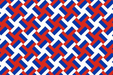 Rusya bayrağının renklerinde geometrik desen. Rusya 'nın renkleri.