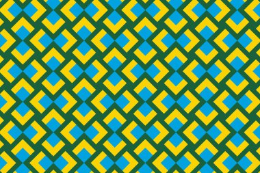 Ruanda bayrağının renklerinde geometrik desen. Ruanda 'nın renkleri.