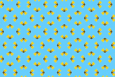 Aziz Lucia bayrağının renklerinde geometrik desen. Aziz Lucia 'nın renkleri.