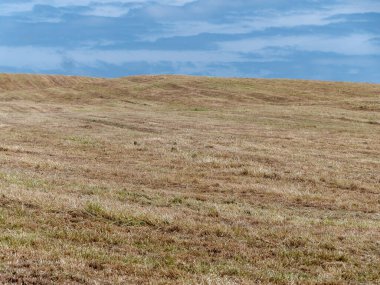 Sakallı tepeler. Minimalist manzara, alan, gökyüzü.