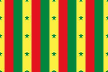 Senegal bayrağının renklerinde geometrik desen. Senegal 'in renkleri.