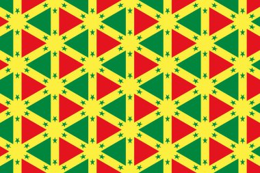 Senegal bayrağının renklerinde geometrik desen. Senegal 'in renkleri.