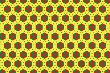 Senegal bayrağının renklerinde geometrik desen. Senegal 'in renkleri.