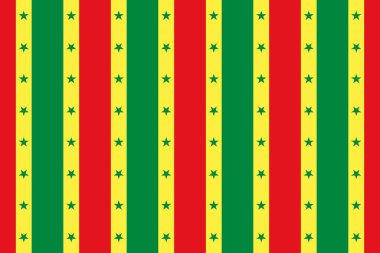 Senegal bayrağının renklerinde geometrik desen. Senegal 'in renkleri.