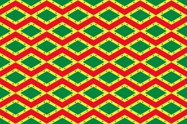 Senegal bayrağının renklerinde geometrik desen. Senegal 'in renkleri.