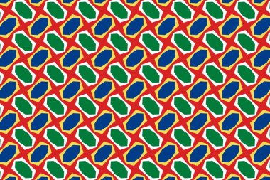 Seyşeller bayrağının renklerinde geometrik desen. Seyşeller 'in renkleri