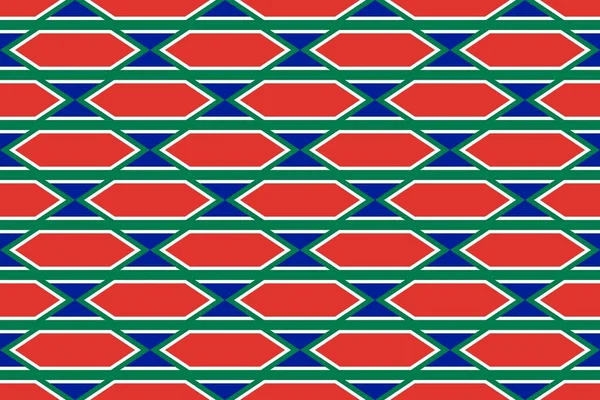Geometric pattern in the colors of the national flag of South Africa. The colors of South Africa.