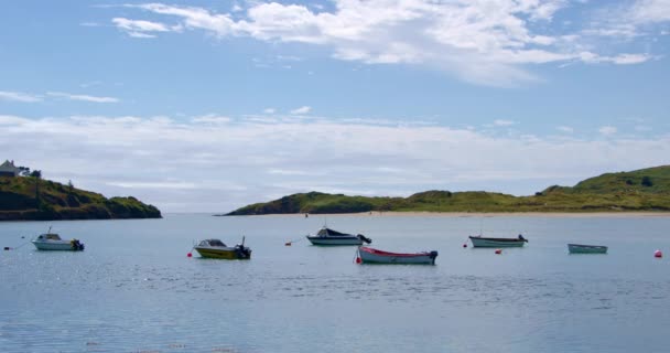 County Cork Ireland August 2022 Several Small Boats Anchored Clonakilty — Αρχείο Βίντεο