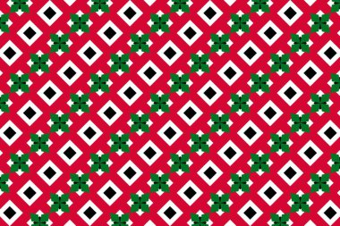 Geometric pattern in the colors of the national flag of Sudan. The colors of Sudan.
