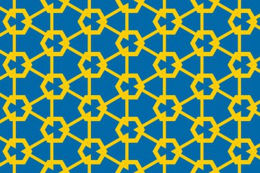 Geometric pattern in the colors of the national flag of Sweden. The colors of Sweden.