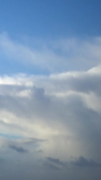 Cumulus Clouds Blue Sky Background Timelapse Video Clouds Sky Vertical — Video