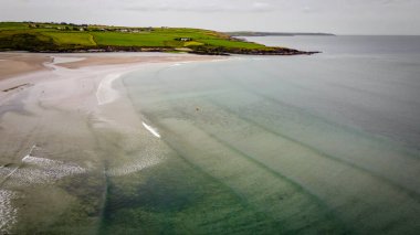 Inchydoney Beach. Seaside landscape. The Irish beach. The coastline of the Atlantic Ocean.