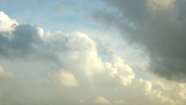 Fast Moving Clouds Blue Morning Sky Captured Timelapse — Wideo stockowe