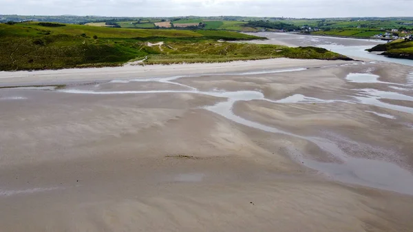 Inchydoney Beach Södra Irland Molnig Sommardag Ovanifrån Havslandskap Den Berömda — Stockfoto