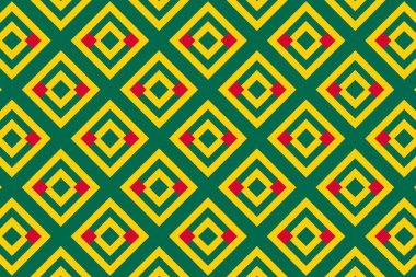 Togo 'nun ulusal bayrağının renklerinde geometrik desen. Togo 'nun renkleri.