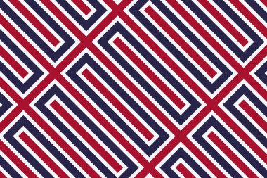 Tayland bayrağının renklerinde geometrik desen. Tayland 'ın renkleri.