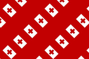 Tonga bayrağının renklerinde geometrik desen. Tonga 'nın renkleri.