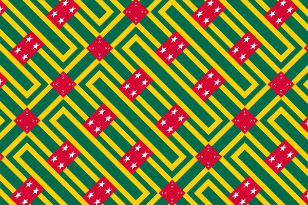 Modello Geometrico Nei Colori Della Bandiera Nazionale Del Togo Colori — Foto Stock