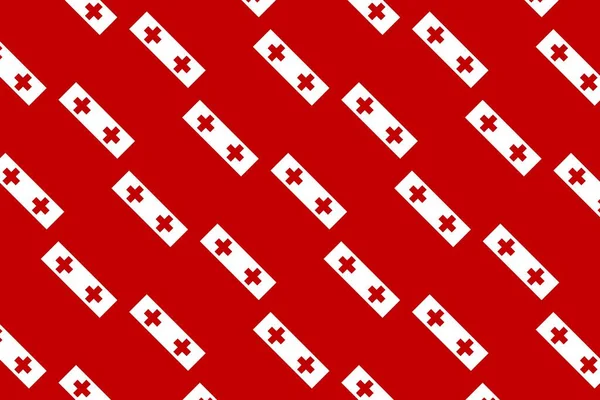 Tonga Bayrağının Renklerinde Geometrik Desen Tonga Nın Renkleri — Stok fotoğraf
