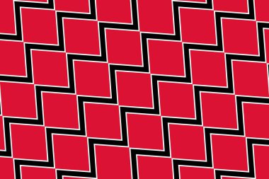 Trinidad ve Tobago bayrağının renklerinde geometrik desen. Trinidad ve Tobago 'nun renkleri.