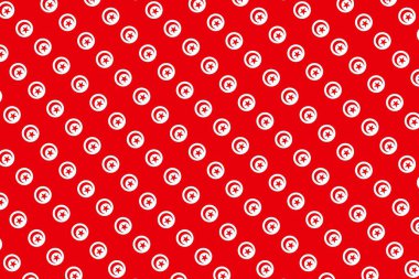 Tunus bayrağının renklerinde geometrik desen. Tunus 'un renkleri.