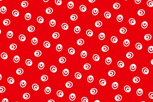 Геометрический Узор Цветах Национального Флага Туниса Цвета Туниса — стоковое фото
