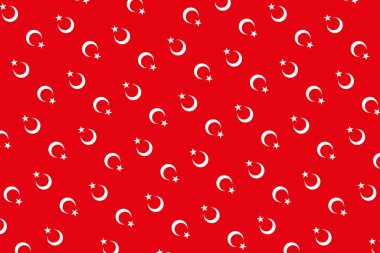 Türkiye bayrağının renklerinde geometrik desen. Türkiye 'nin renkleri.