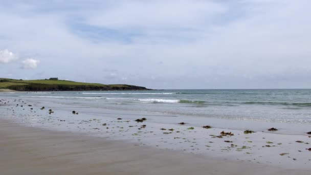 Atemberaubender Blick Auf Die Irische Küste Einem Sonnigen Sommertag — Stockvideo