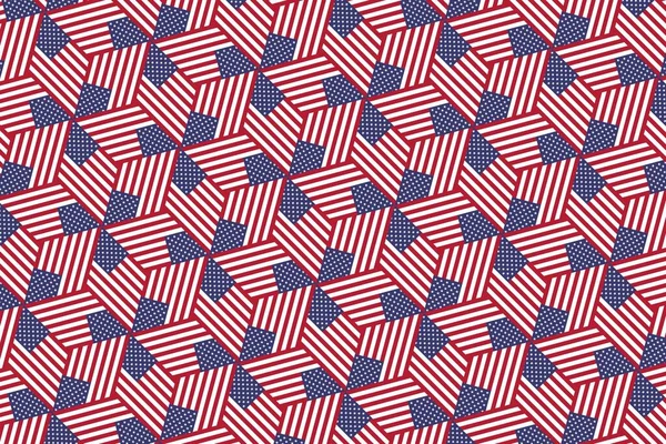 Geometrický Vzor Barvách Národní Vlajky Usa Barvy Usa — Stock fotografie