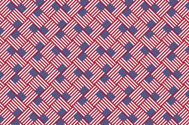 ABD bayrağının renklerinde geometrik desen. ABD 'nin renkleri.