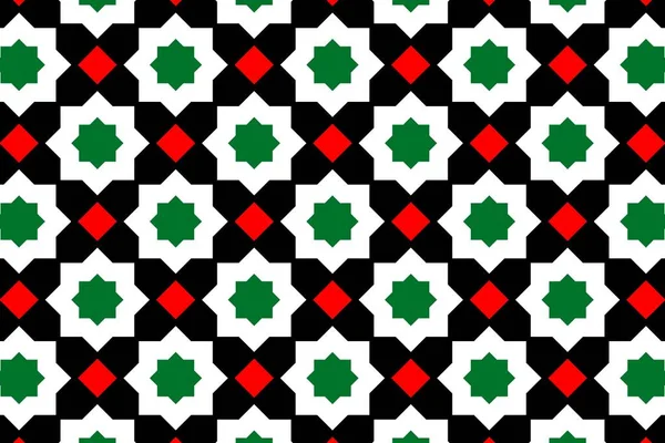 Modello Geometrico Nei Colori Della Bandiera Nazionale Degli Emirati Arabi — Foto Stock