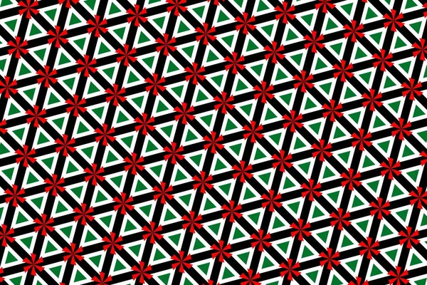 Geometric pattern in the colors of the national flag of United Arab Emirates. The colors of United Arab Emirates.