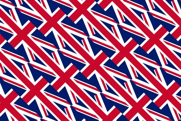 Birleşik Krallık Bayrağının Renklerinde Geometrik Desen Birleşik Krallık Renkleri — Stok fotoğraf