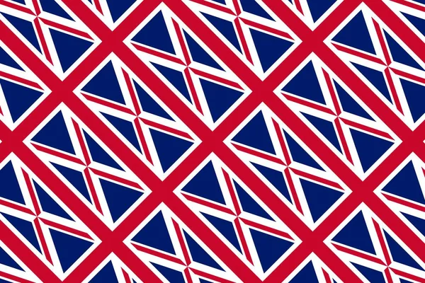 Γεωμετρικό Σχέδιο Στα Χρώματα Της Εθνικής Σημαίας Του Ηνωμένου Βασιλείου — Φωτογραφία Αρχείου