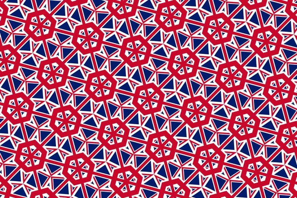 Wzór Geometryczny Kolorach Flagi Narodowej Zjednoczonego Królestwa Kolory Zjednoczonego Królestwa — Zdjęcie stockowe