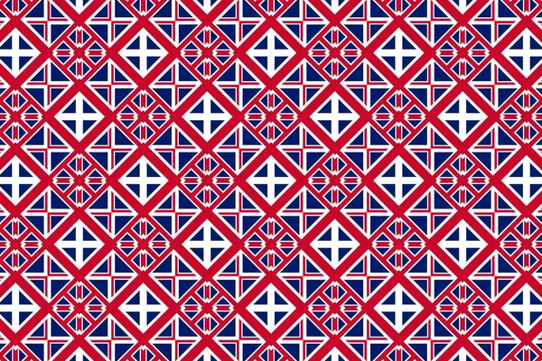 Padrão Geométrico Nas Cores Bandeira Nacional Reino Unido Cores Reino — Fotografia de Stock