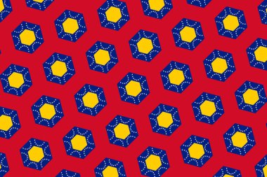 Venezuela bayrağının renklerinde jeometrik desen. Venezuela 'nın renkleri.