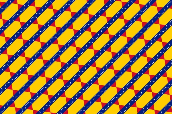 委内瑞拉国旗颜色的几何图形 委内瑞拉的色彩 — 图库照片
