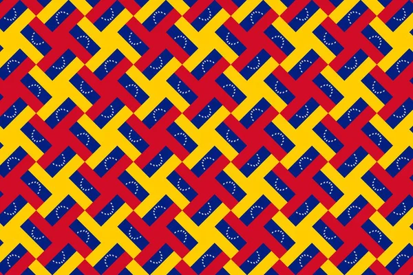 ベネズエラ国旗の色の幾何学模様 ベネズエラの色 — ストック写真