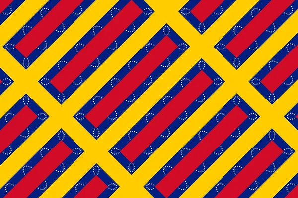 委内瑞拉国旗颜色的几何图形 委内瑞拉的色彩 — 图库照片