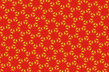 Vietnam bayrağının renklerinde geometrik desen. Vietnam 'ın renkleri.