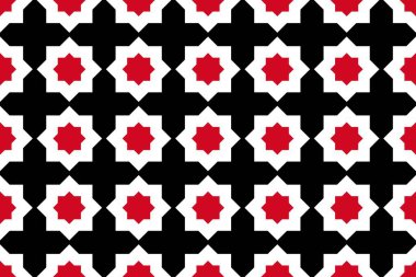 Yemen bayrağının renklerinde geometrik desen. Yemen 'in renkleri.