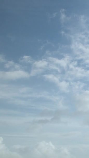 天空中的云彩在时间流逝的镜头中移动 垂直录像 — 图库视频影像