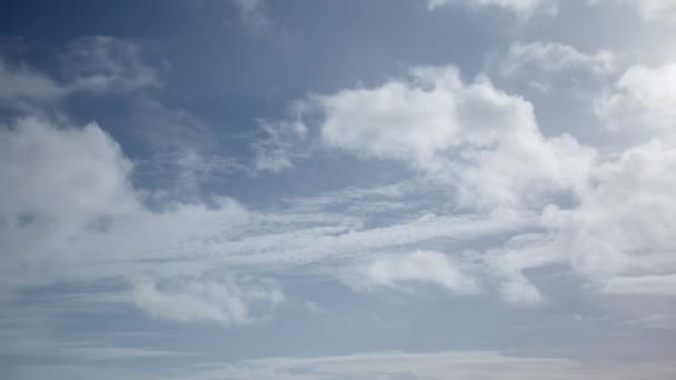 Awan Cumulus Terlihat Seperti Halus Bola Kapas Putih Langit Mereka — Stok Video